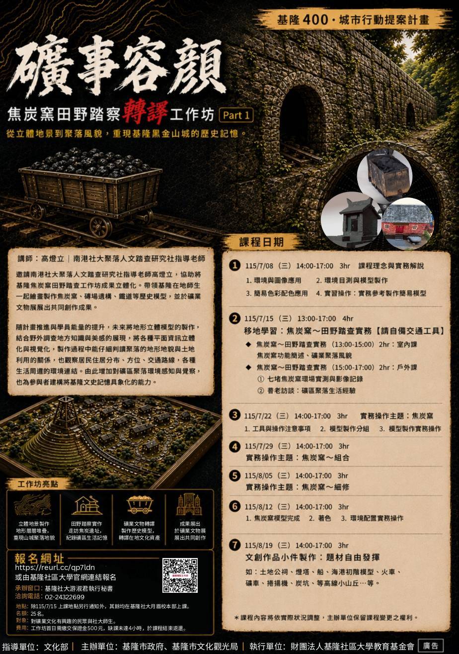 Read more about the article 📢 【開始報名】基隆400．城市行動提案計畫